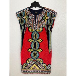 Laundry by Shelli Segal XS Sleeveless‎ Dress Multicolor Geometric Print